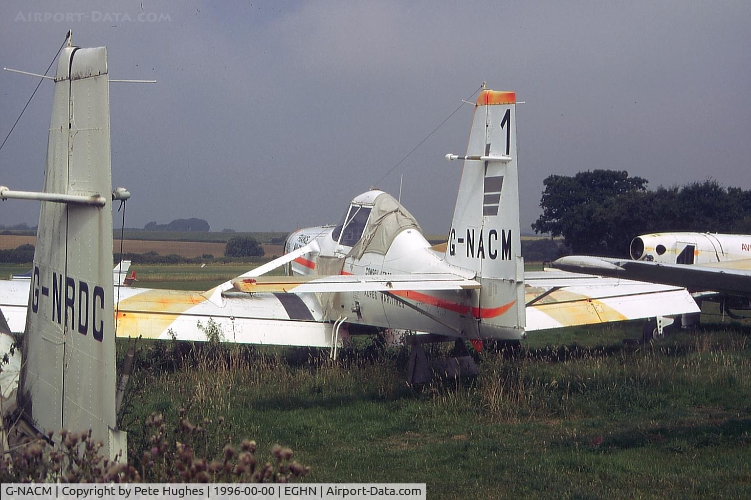 G-NACM, 1987 Norman NAC-6 Fieldmaster C/N 6002, Fieldmaster out to grass at Sandown, Isle of Wight