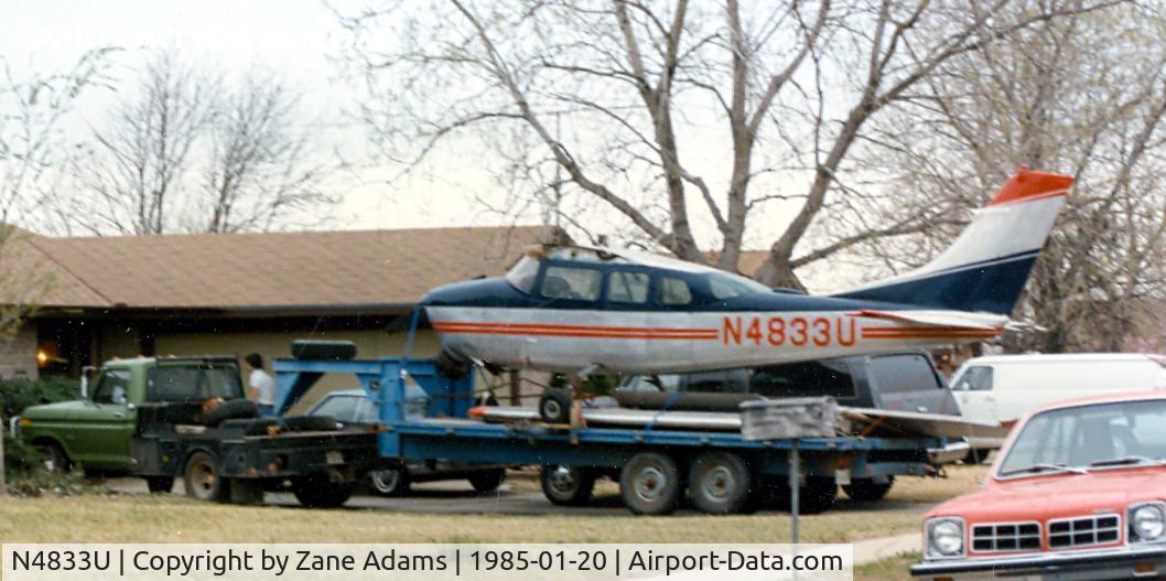N4833U, 1963 Cessna 210-5(205) C/N 205-0533, On trailer in Arlington, TX