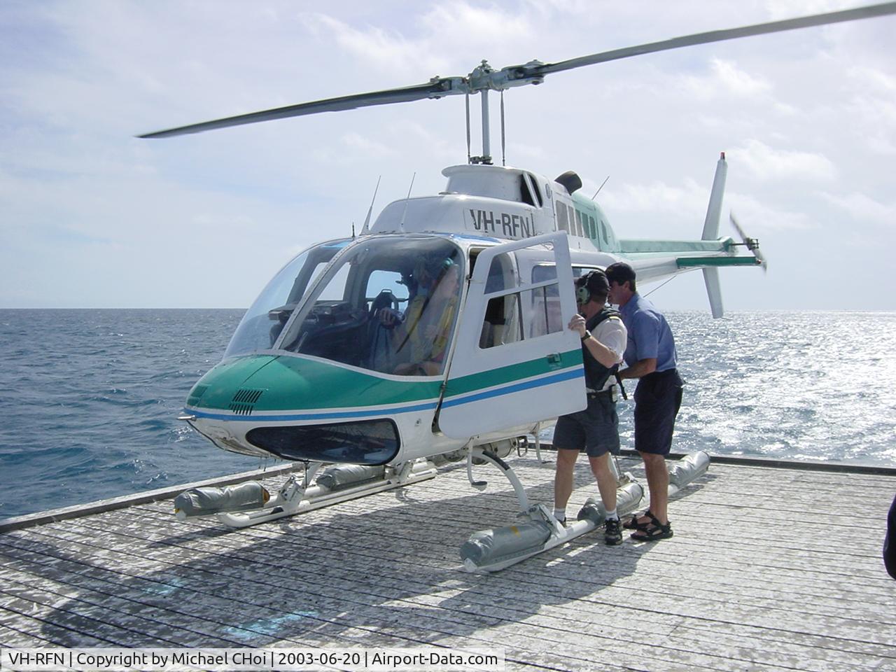 VH-RFN, 1980 Bell 206B (III) C/N 3112, Taken in the Great Barrier Reef. Queensland Australian
