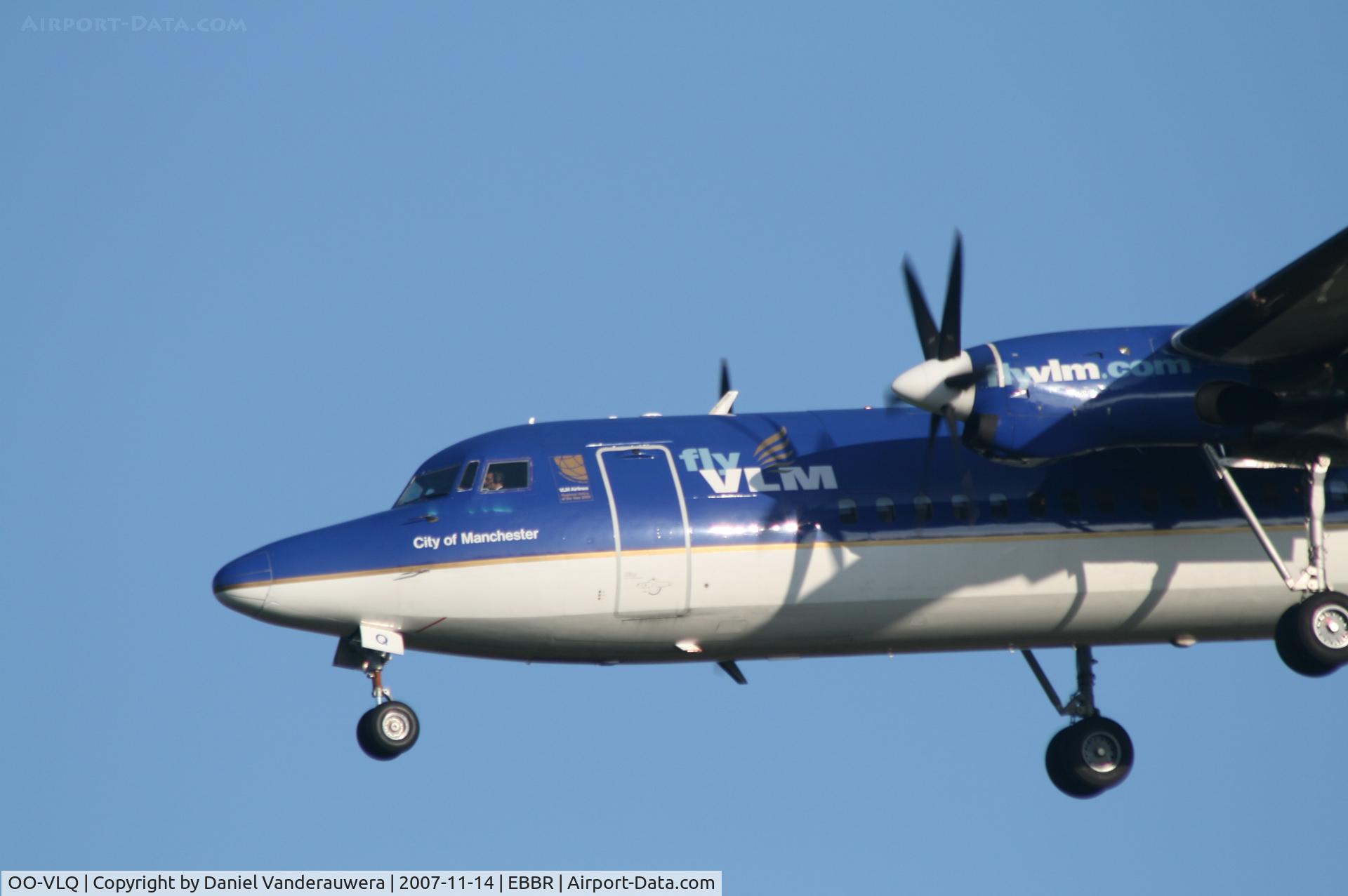 OO-VLQ, 1989 Fokker 50 C/N 20159, Descending to rwy 25L