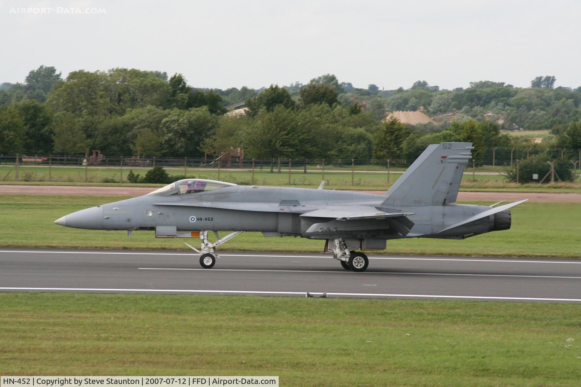 HN-452, McDonnell Douglas F-18C Hornet C/N 1485, Royal International Air Tattoo 2007