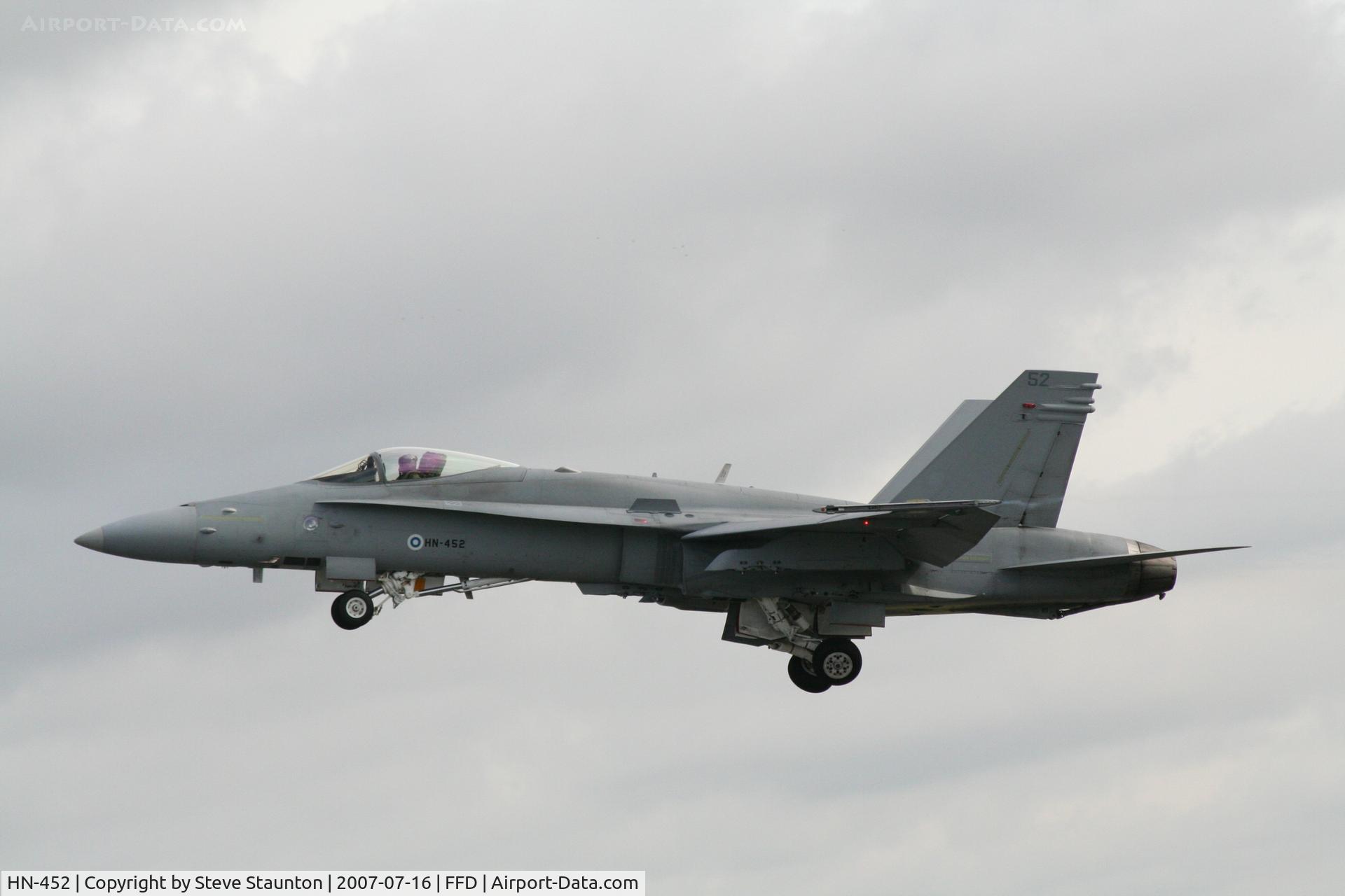 HN-452, McDonnell Douglas F-18C Hornet C/N 1485, Royal International Air Tattoo 2007