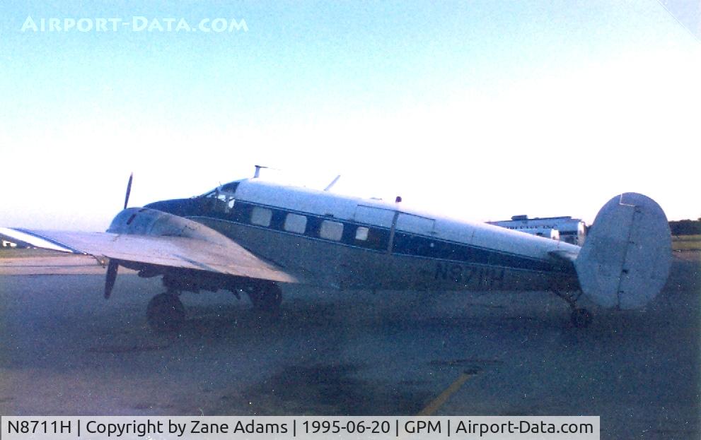 N8711H, 1955 Beech E18S C/N BA-87, At Grand Prairie Municipal