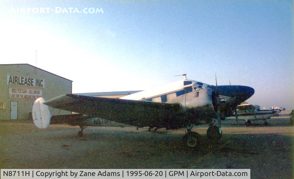 N8711H, 1955 Beech E18S C/N BA-87, At Grand Prairie Municipal