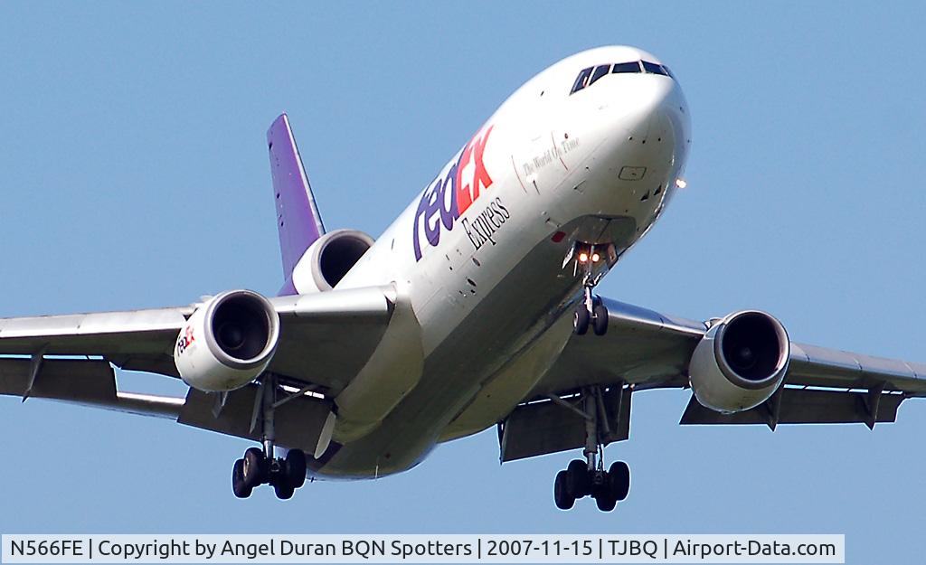N566FE, 1979 McDonnell Douglas MD-10-10F C/N 46989, landing at bqn
