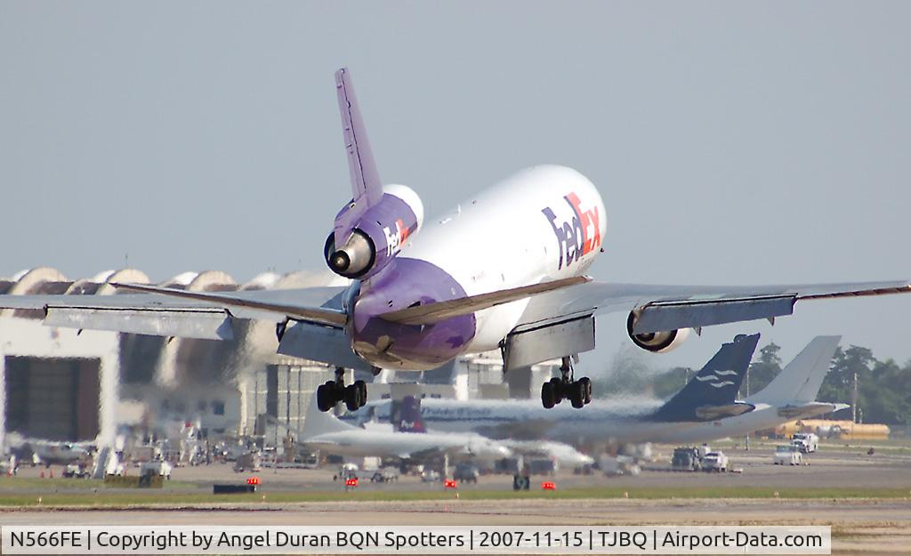 N566FE, 1979 McDonnell Douglas MD-10-10F C/N 46989, landing at bqn