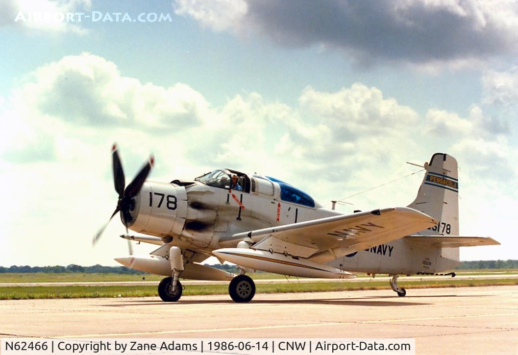 N62466, 1955 Douglas EA-1E Skyraider C/N 10255 (135178), Texas Sesquicentennial Air Show 1986