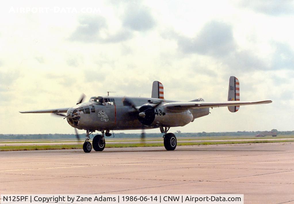 N125PF, 1944 North American B-25J Mitchell Mitchell C/N 108-33731, B-25 Silver Lady - Texas Sesquicentennial Air Show 1986