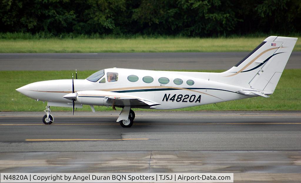 N4820A, 1978 Cessna 414A Chancellor C/N 414A0201, taxy at tjsj