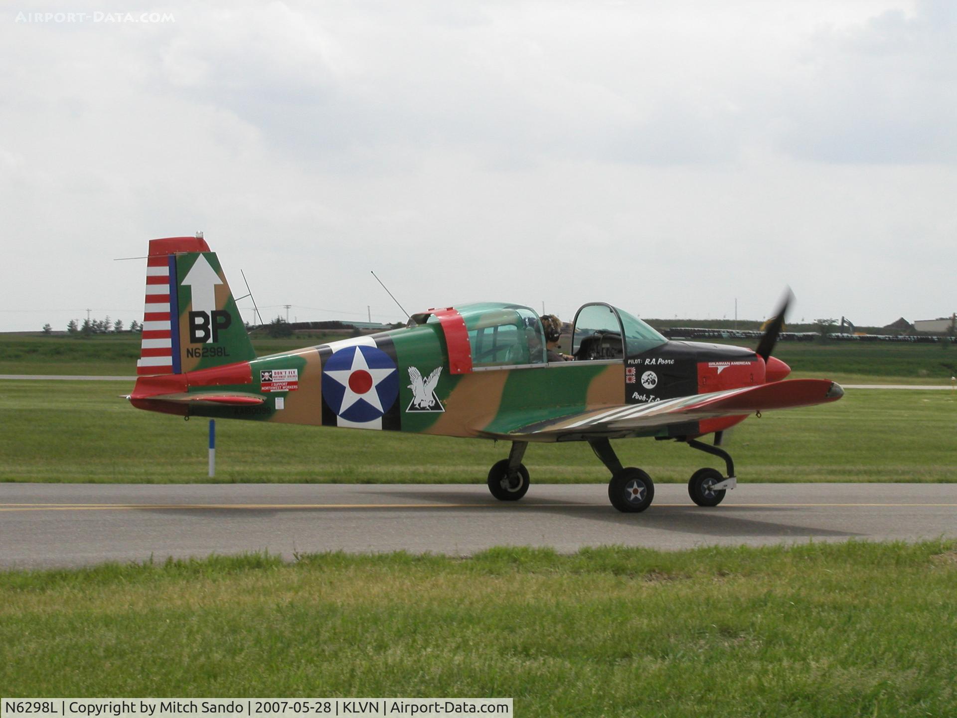 N6298L, 1973 Grumman American AA-1B Trainer C/N AA1B0098, Taxiing to Runway 12.