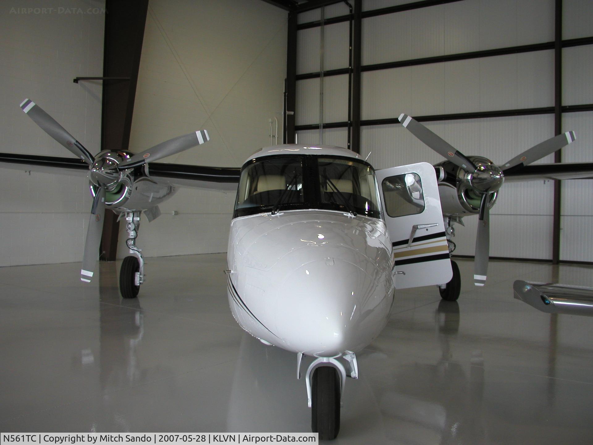 N561TC, 1975 Rockwell 690A Turbo Commander Turbo Commander C/N 11315, Parked inside the Aircraft Resource Center Hangar.