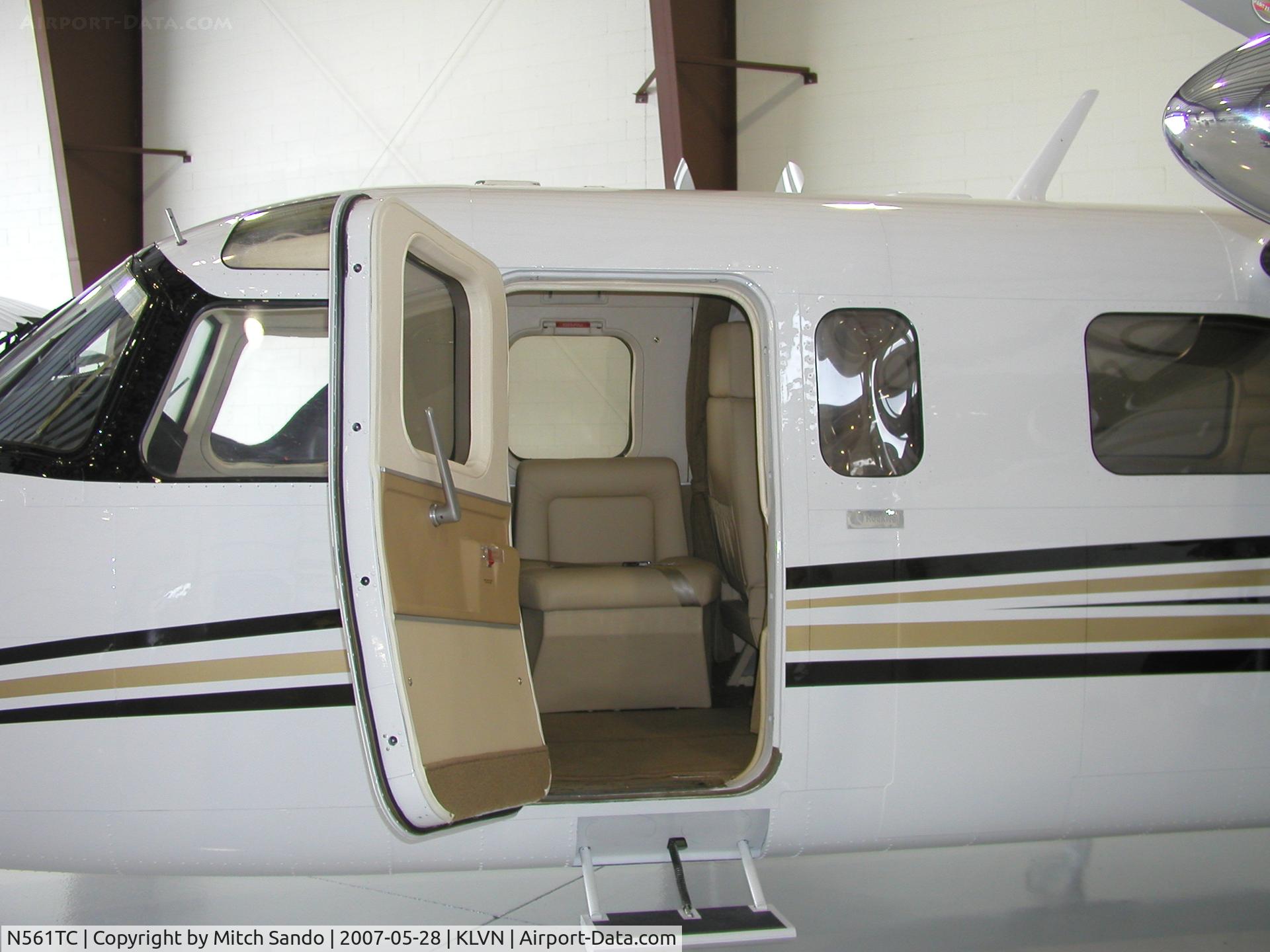 N561TC, 1975 Rockwell 690A Turbo Commander Turbo Commander C/N 11315, Parked inside the Aircraft Resource Center Hangar.