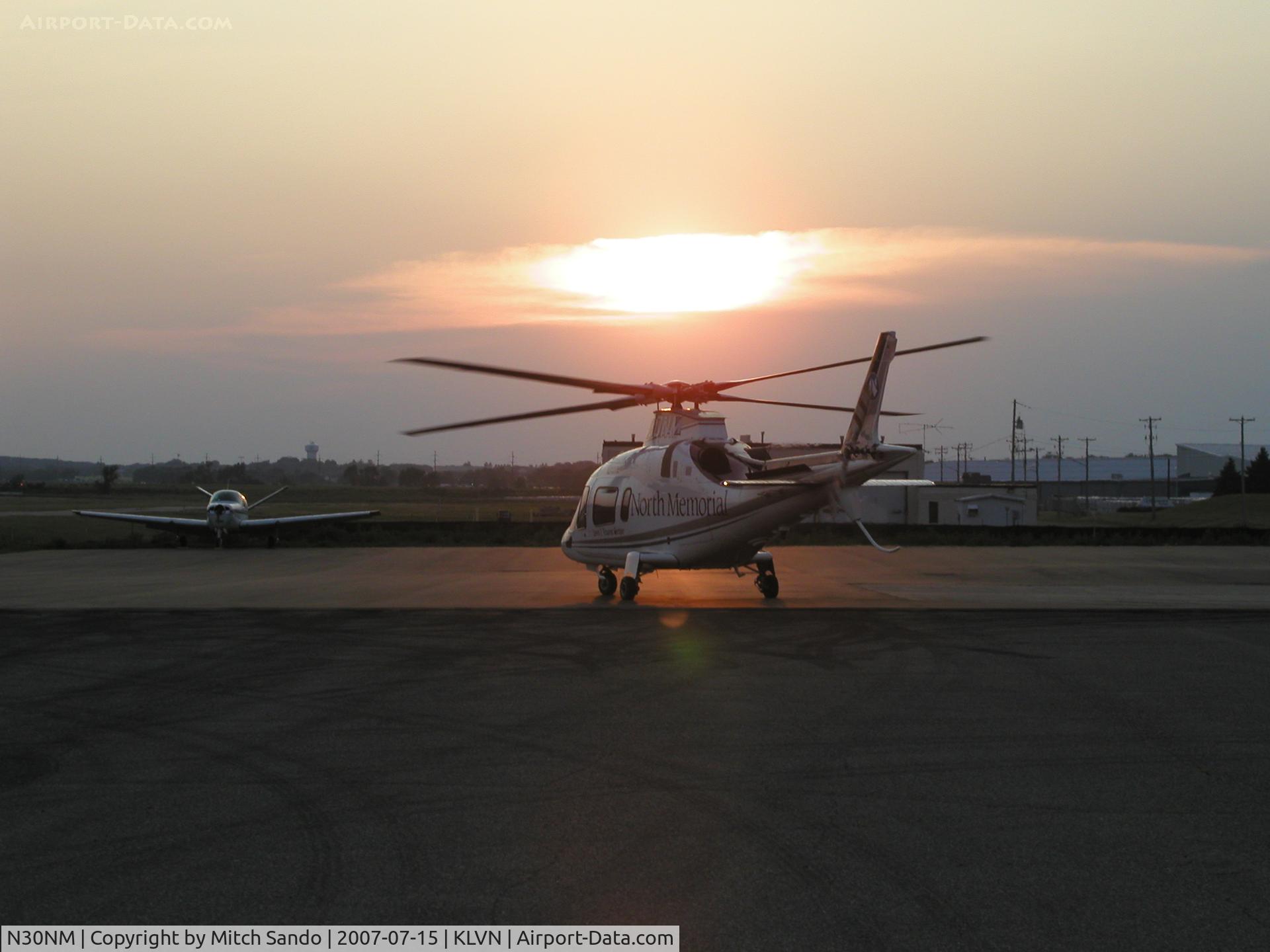 N30NM, Agusta A-109E Power C/N 11065, Starting up on the ramp.