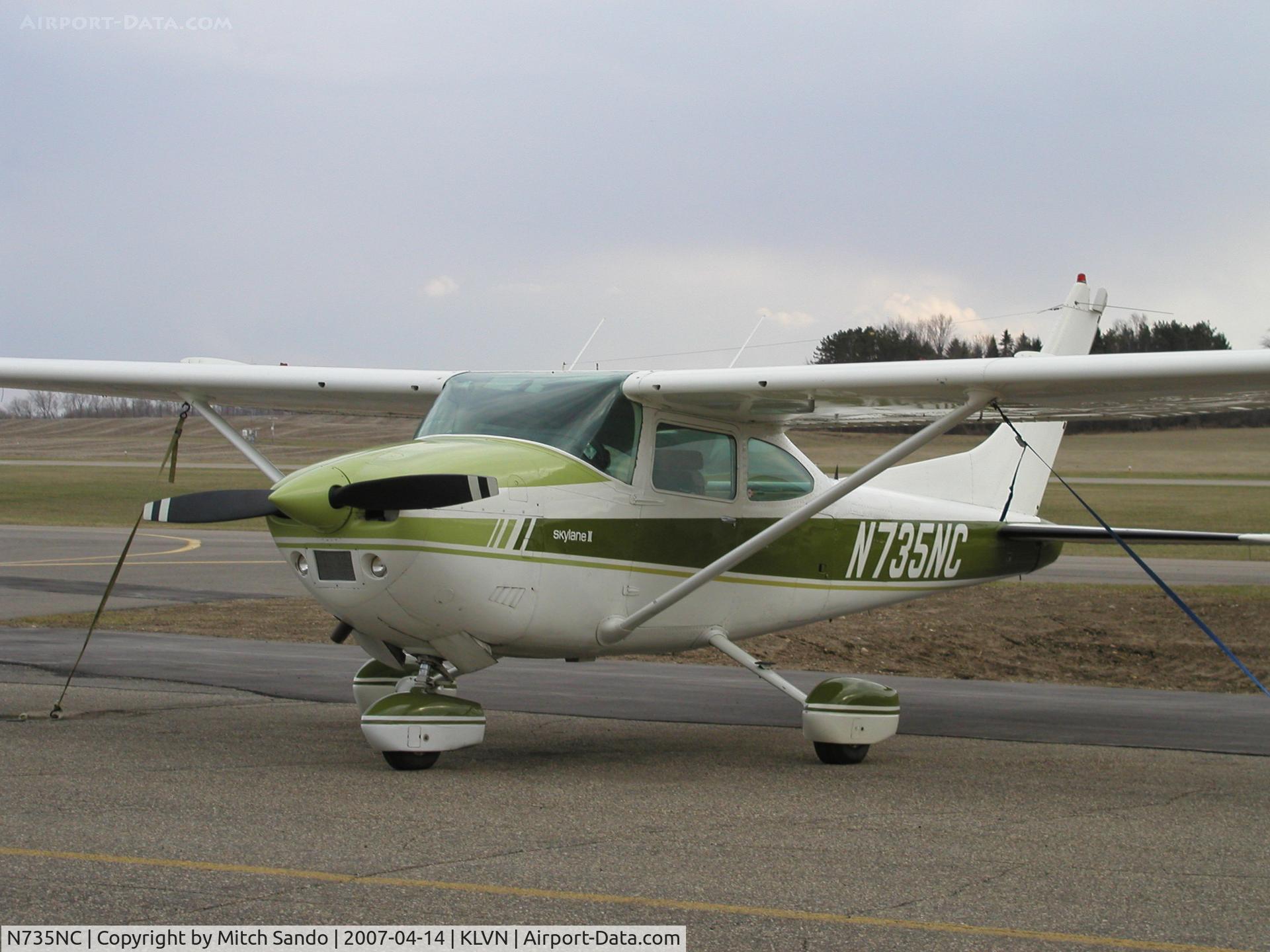 N735NC, 1977 Cessna 182Q Skylane C/N 18265633, Parked on the ramp at Airlake.