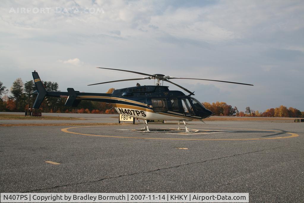 N407PS, 2001 Bell 407 C/N 53467, Stopped by Hickory to get some gas on this beautiful Wednesday afternoon