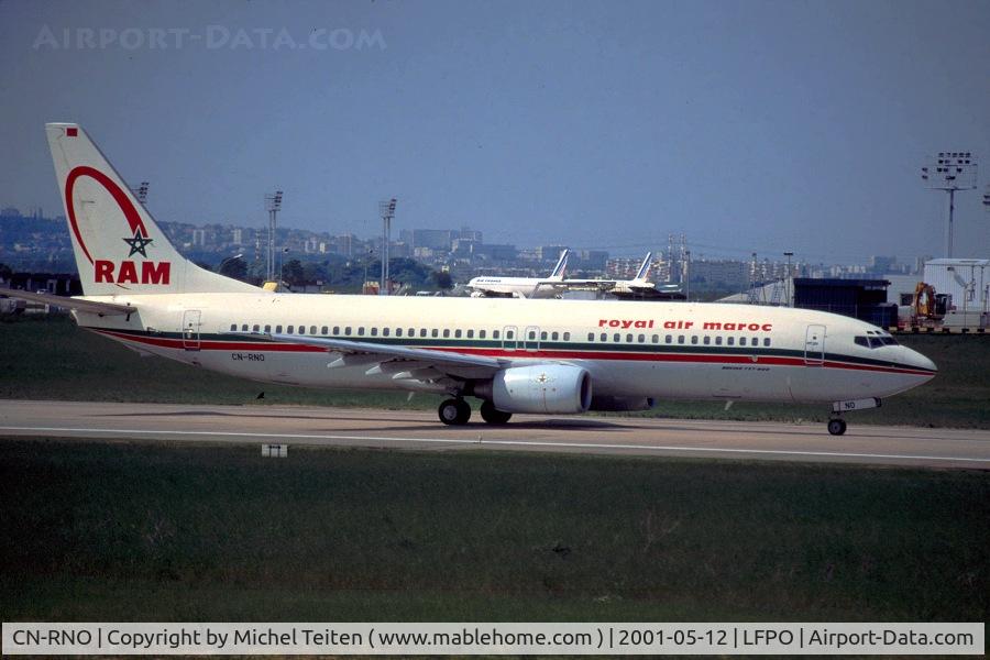 CN-RNO, 1999 Boeing 737-86N C/N 28595, Royal Air Maroc about to take-off
