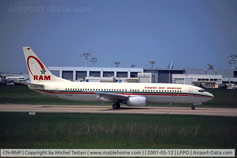 CN-RNP, 2000 Boeing 737-8B6 C/N 28983, Royal Air Maroc ready for take-off