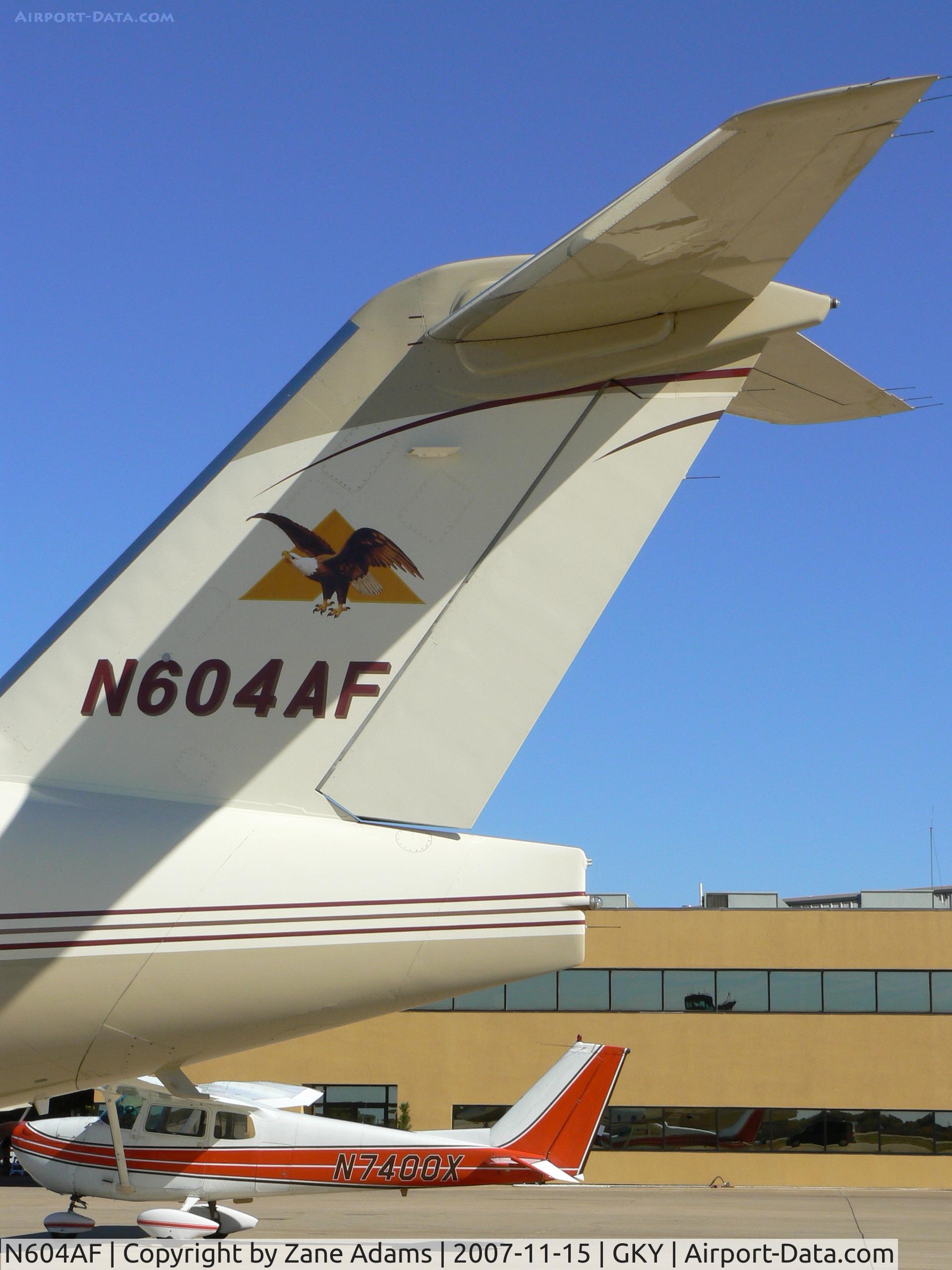 N604AF, 2000 Bombardier Challenger 604 (CL-600-2B16) C/N 5444, On the ramp at Arlington Municipal