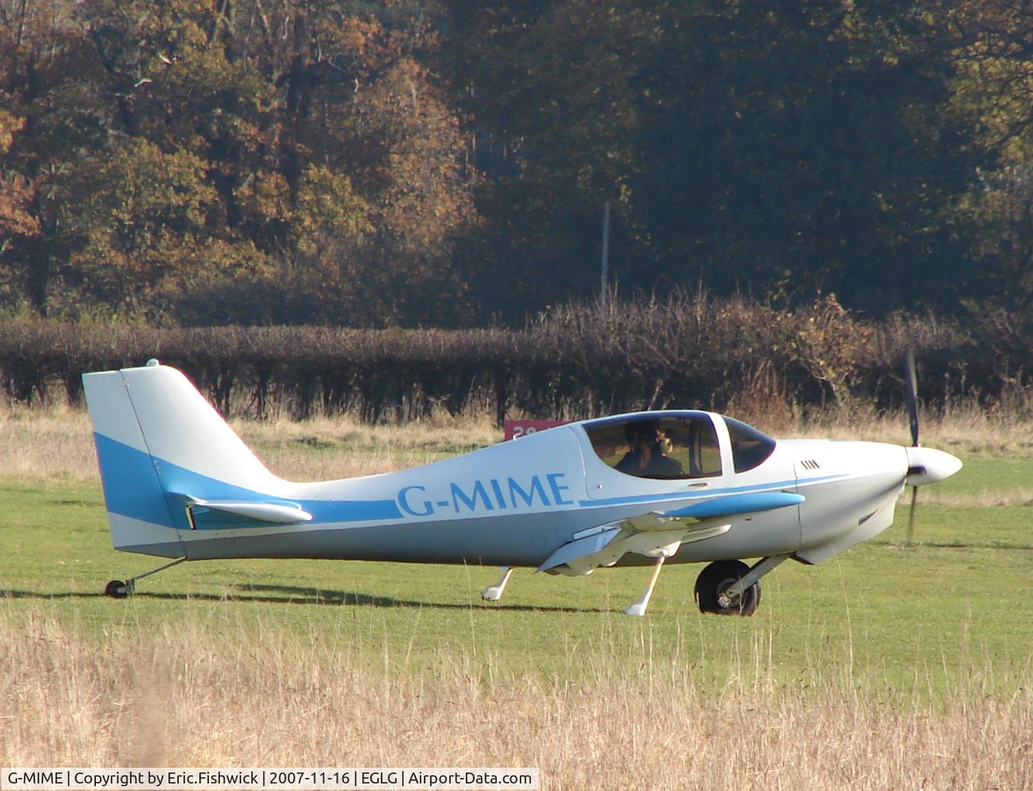 G-MIME, 2001 Europa Monowheel C/N PFA 247-12850, 2. G-MIME visits Panshanger Airfield.