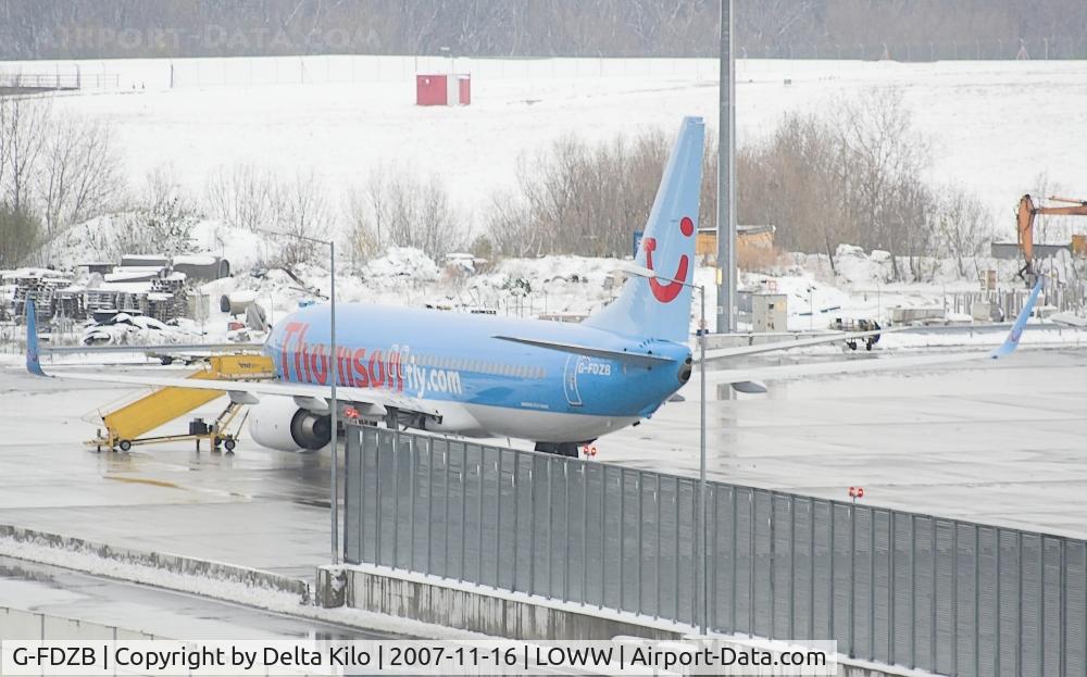 G-FDZB, 2007 Boeing 737-8K5 C/N 35131, Thomsonfly brought English football fans to vienna