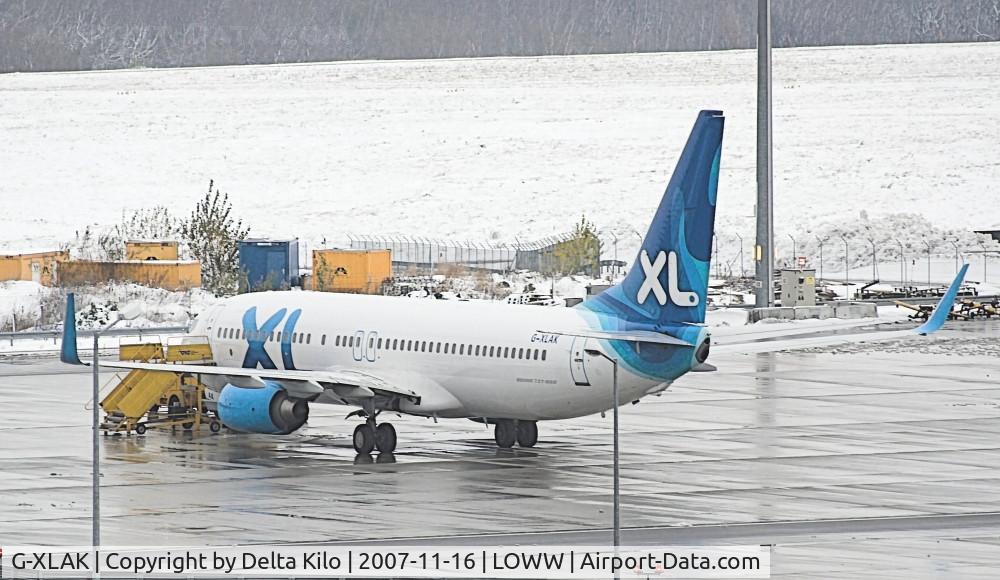 G-XLAK, 2007 Boeing 737-8FH C/N 35092, XL Airways brought English football fans to vienna