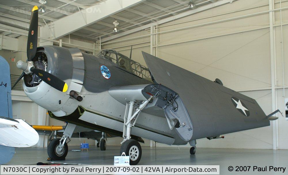 N7030C, Grumman TBM-3E Avenger C/N 3516, Another 'hangar deck' shot