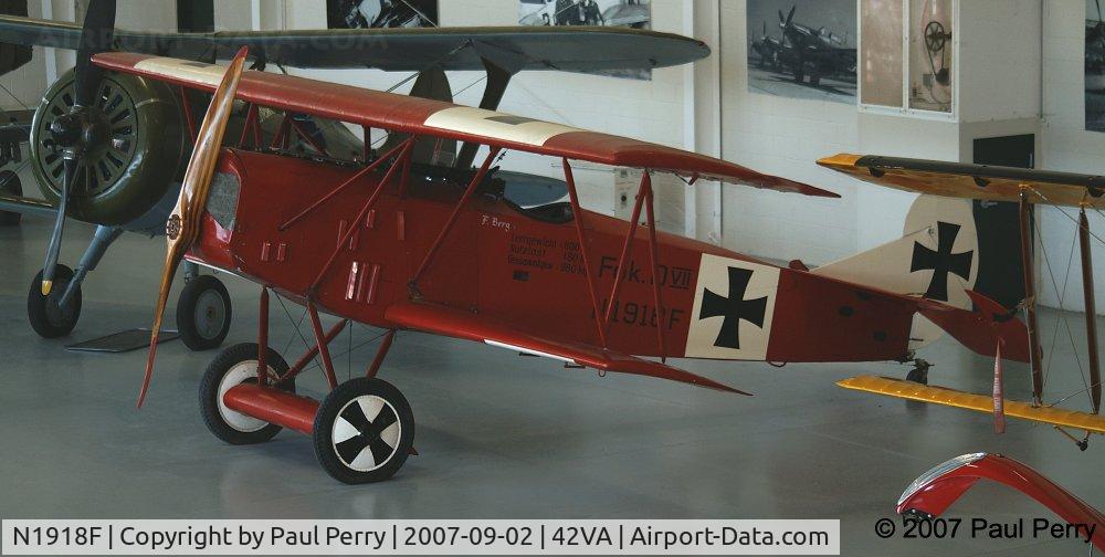 N1918F, 1967 Fokker D-VII Replica C/N 1, Shades of the Red Baron?