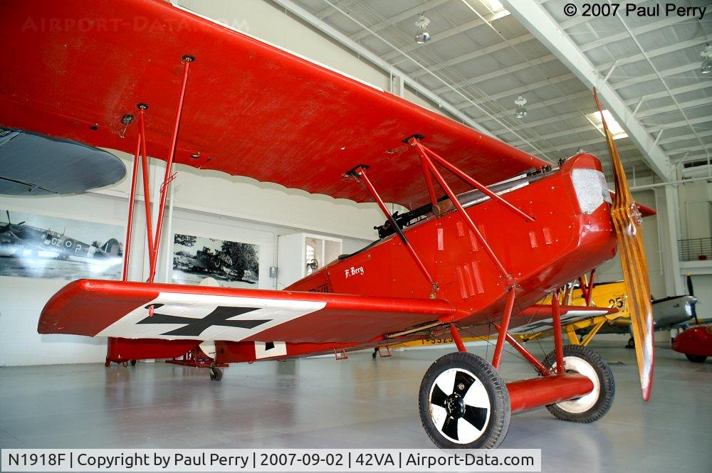N1918F, 1967 Fokker D-VII Replica C/N 1, Stately visage from the First World War