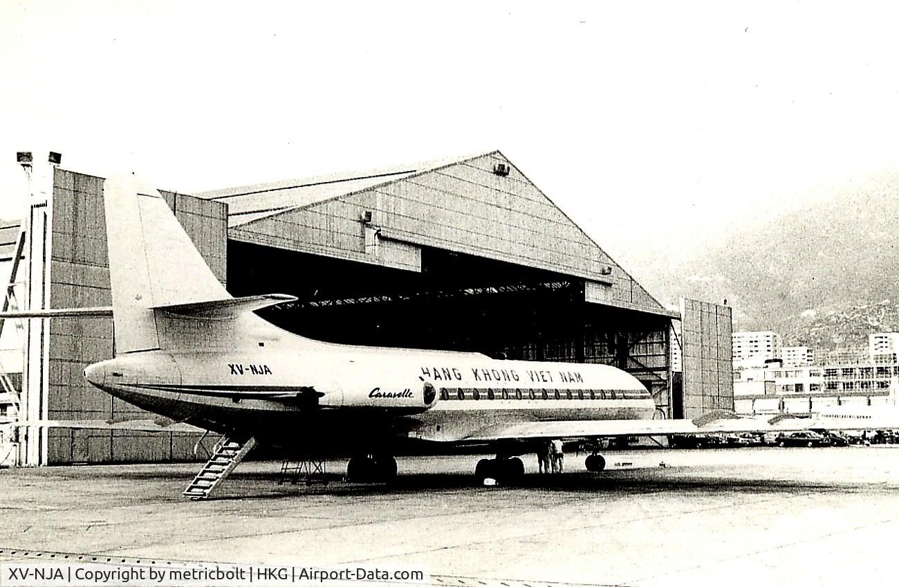 XV-NJA, 1959 Sud Aviation SE-210 Caravelle III C/N 10, Hang Khong Viet Nam(air Vietnam)Caravelle,HKG Kai Tak,Sept.1967