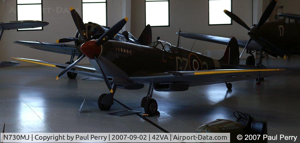 N730MJ, 1943 Supermarine 361 Spitfire HF.IXe C/N CBAF.7243, Nestled in at her home base