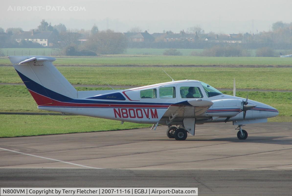 N800VM, 1980 Beech 76 Duchess C/N ME-318, Beech 76 at Gloucestershire (Staverton) Airport