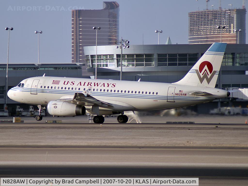 N828AW, 2001 Airbus A319-132 C/N 1552, US Airways - 'Retro' / Airbus Industrie A319-132