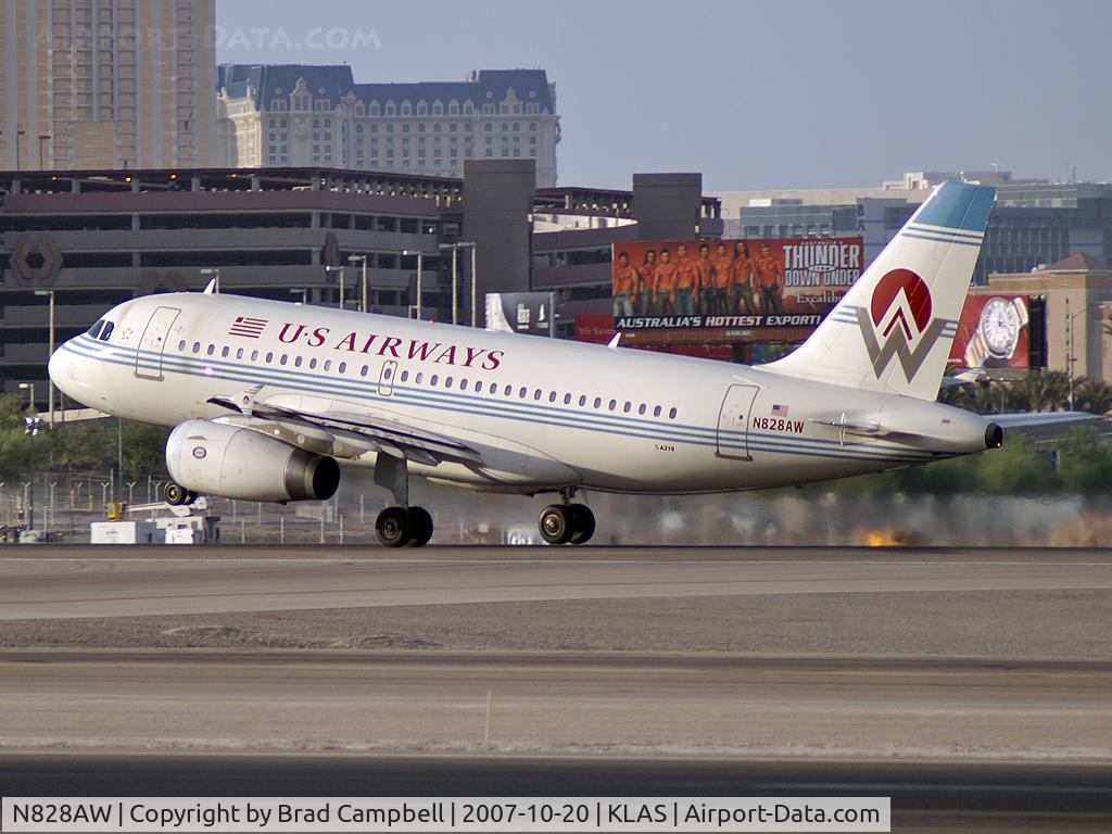N828AW, 2001 Airbus A319-132 C/N 1552, US Airways - 'Retro' / Airbus Industrie A319-132
