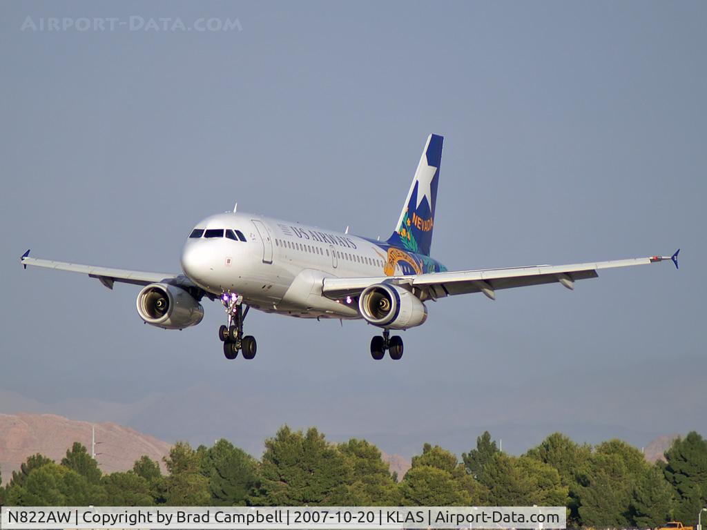 N822AW, 2000 Airbus A319-132 C/N 1410, US Airways - 'Nevada' / 2000 Airbus Industrie A319-132