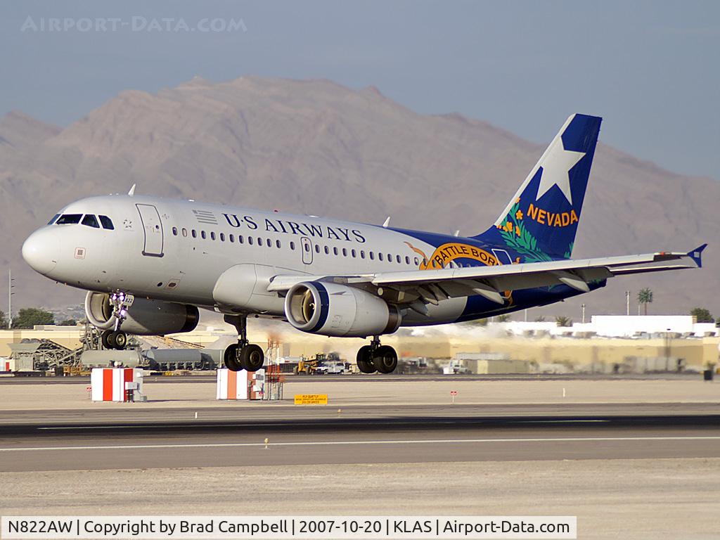 N822AW, 2000 Airbus A319-132 C/N 1410, US Airways - 'Nevada' / 2000 Airbus Industrie A319-132