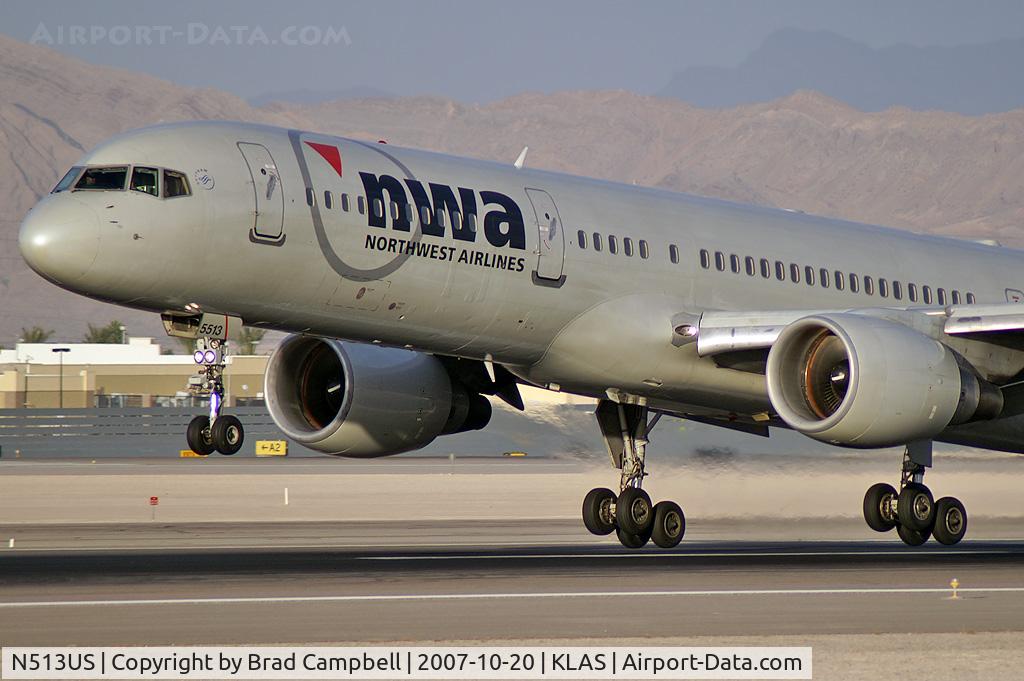 N513US, 1985 Boeing 757-251 C/N 23201, Northwest Airlines / 1985 Boeing 757-251