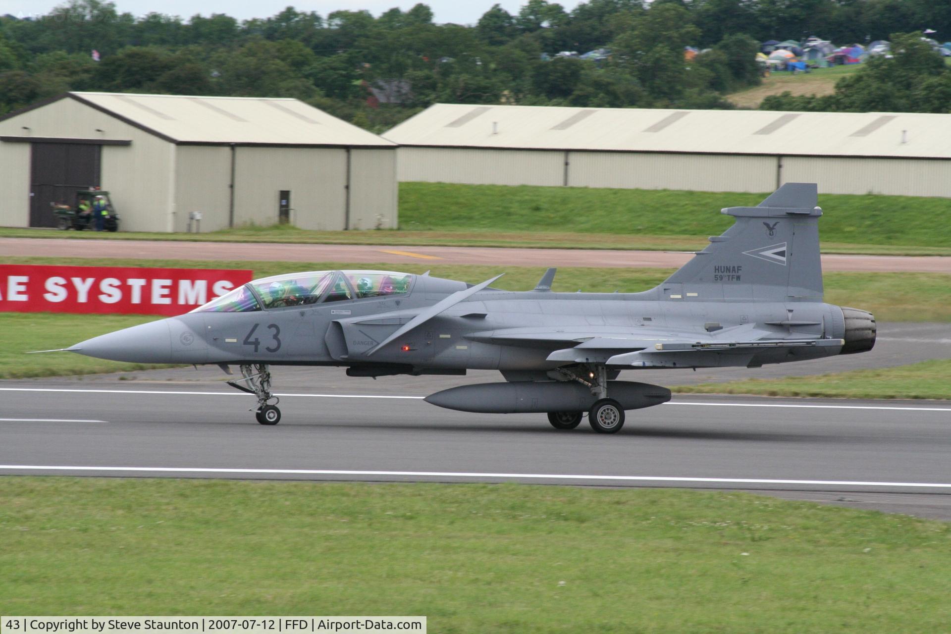 43, Saab JAS-39D Gripen C/N 39852, Royal International Air Tattoo 2007