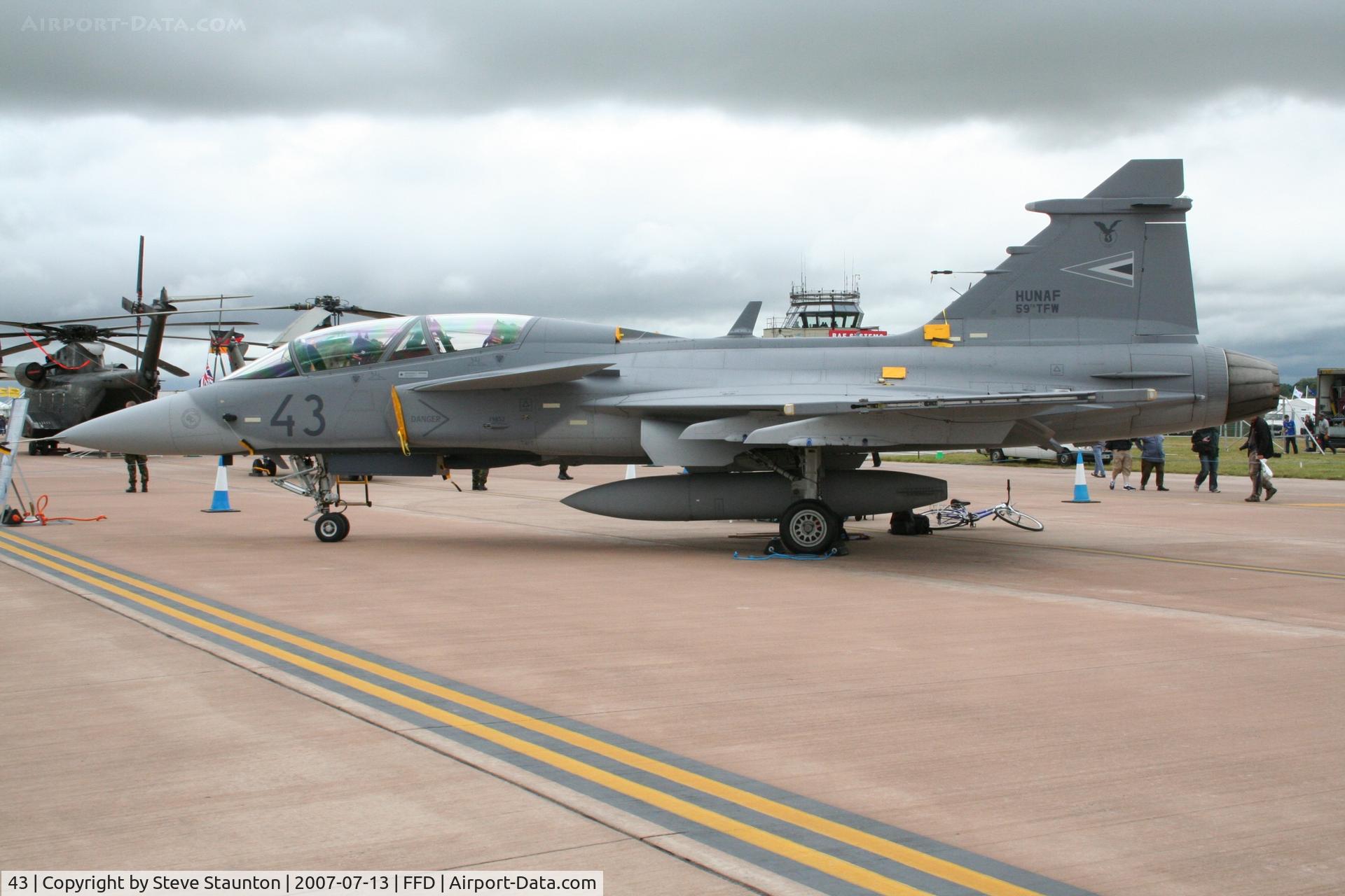43, Saab JAS-39D Gripen C/N 39852, Royal International Air Tattoo 2007