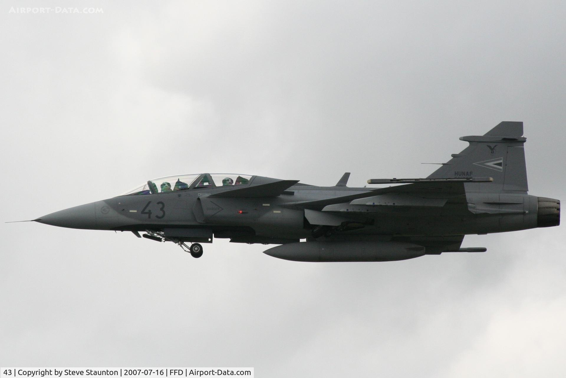 43, Saab JAS-39D Gripen C/N 39852, Royal International Air Tattoo 2007