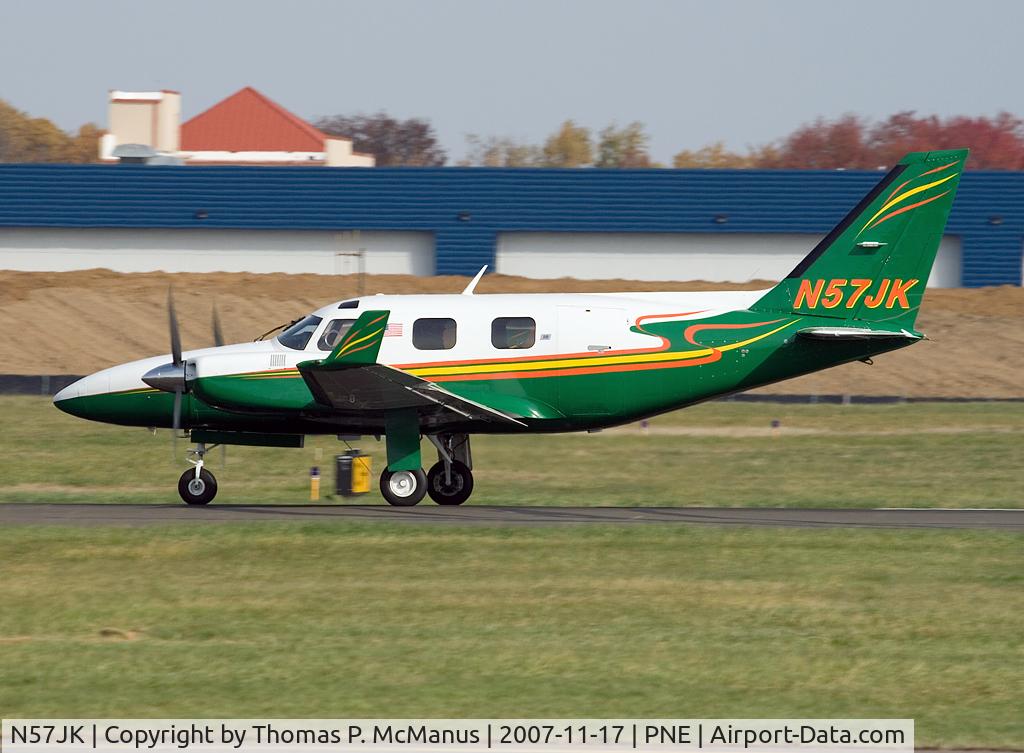 N57JK, 1975 Piper PA-31P Navajo C/N 31P-7530020, Departing PNE on rwy.33
