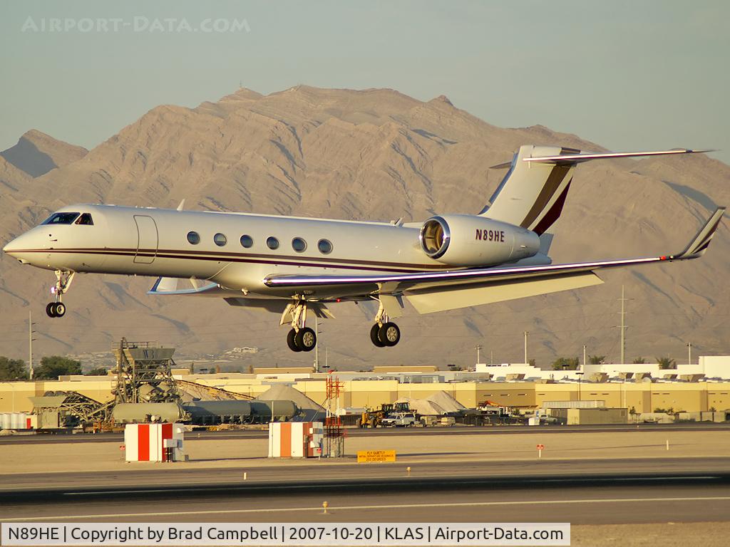 N89HE, 1999 Gulfstream Aerospace G-V C/N 568, Harrah's Operating Co. - Las Vegas, Nevada / 1999 Gulfstream Aerospace G-V