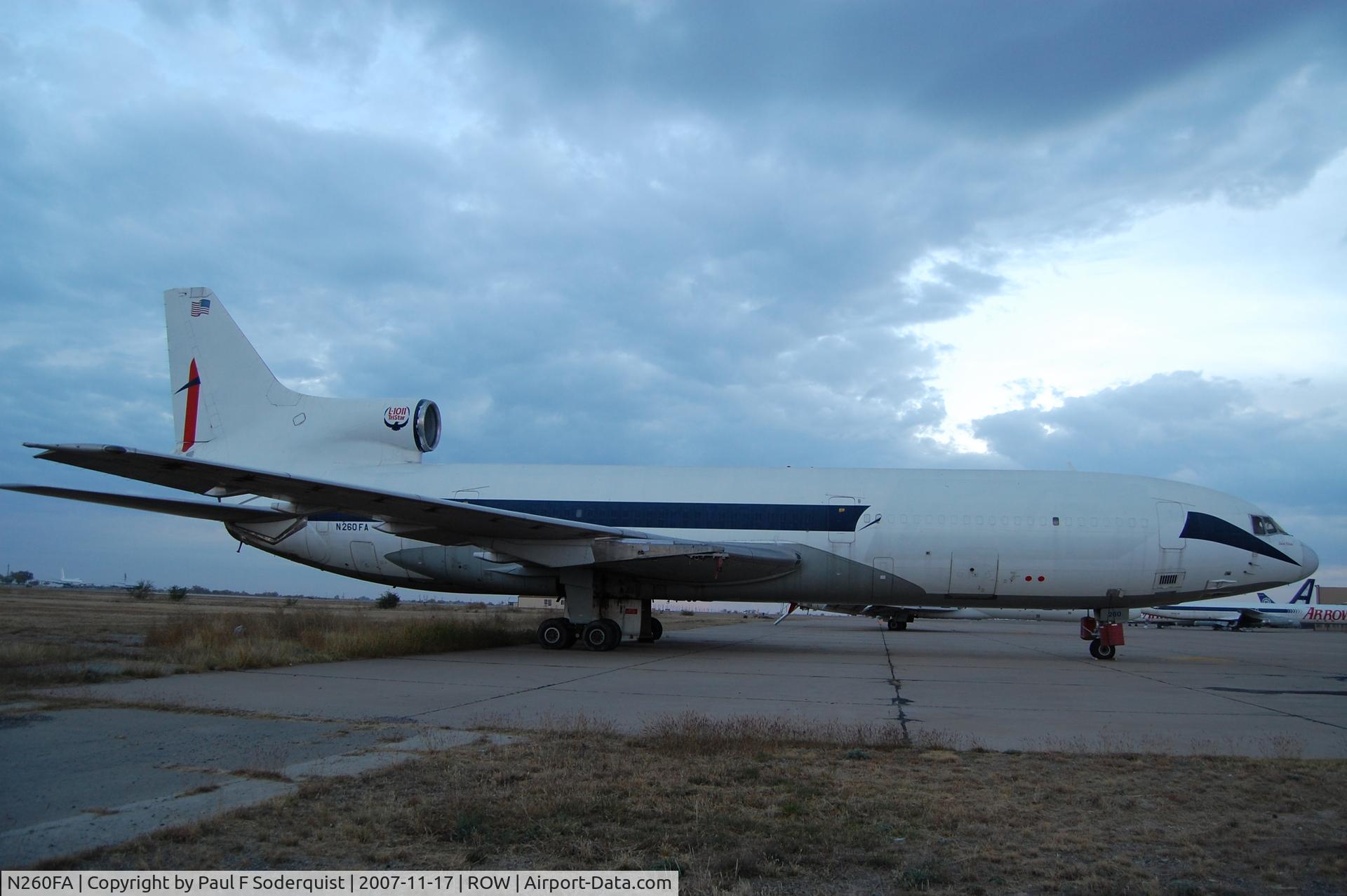 N260FA, 1978 Lockheed L-1011-385-1-15 TriStar 200 C/N 193A-1158, L1011 sitting at Roswell airport Nov 11, 2007