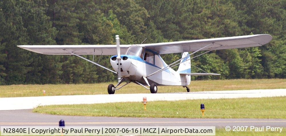 N2840E, 1946 Aeronca 7AC Champion C/N 7AC-6423, Coasting in to the taxiway