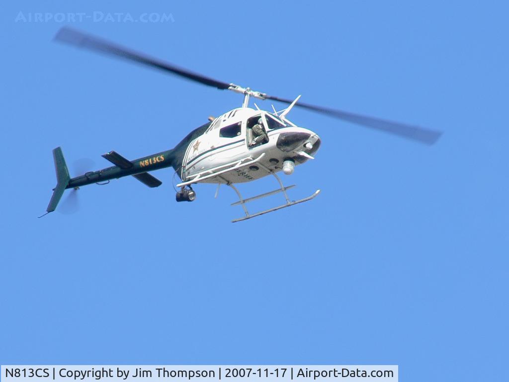 N813CS, 1971 Bell OH-58C Kiowa C/N 41674, Panasonic Lumix FZ30 900mm f/4.5 at 1/640 sec