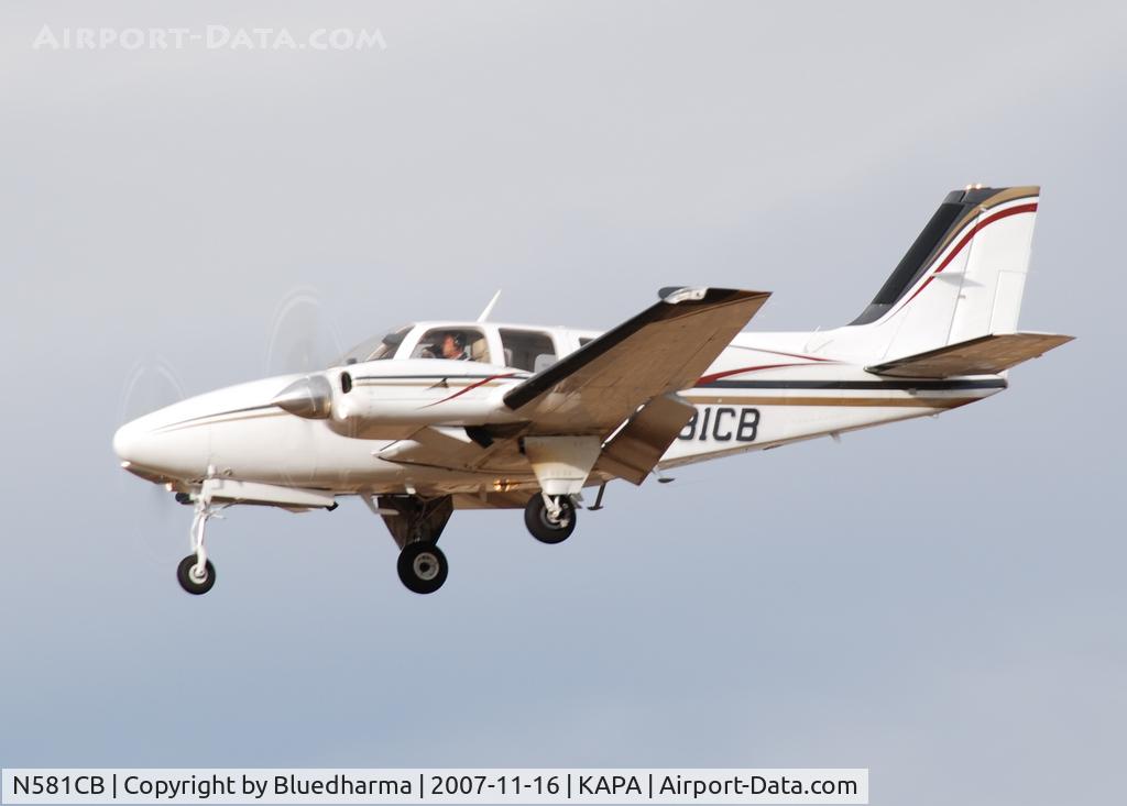N581CB, 1979 Beech 58P Baron C/N TJ-233, Approach to 17L