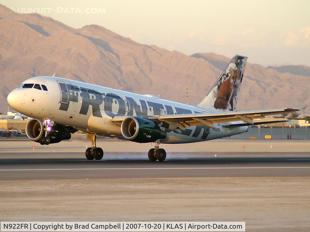 N922FR, 2003 Airbus A319-111 C/N 2012, Frontier Airlines - 'Fox' / 2003 Airbus A319-111