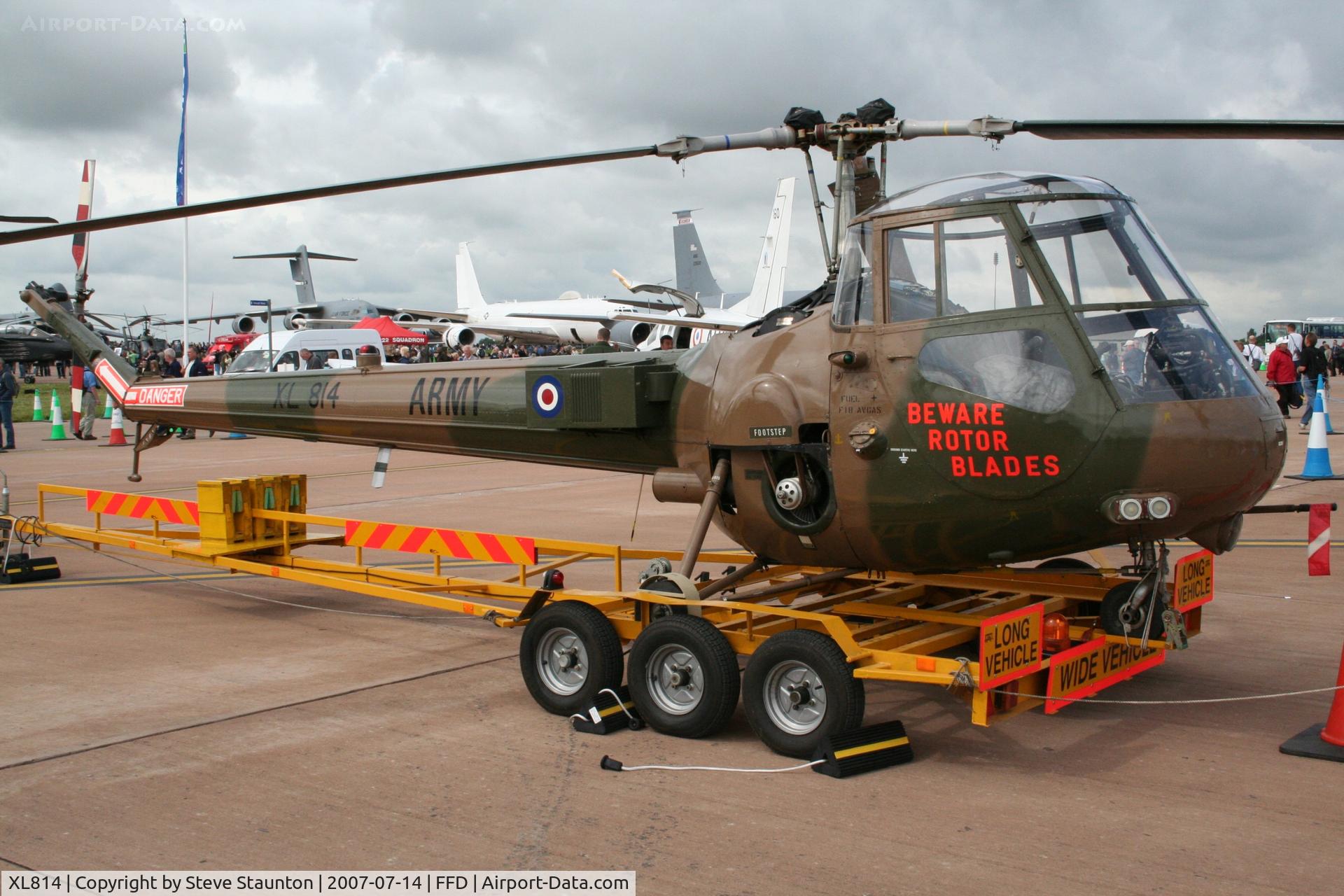 XL814, 1959 Saunders-Roe Skeeter AOP.12 C/N S2/5099, Royal International Air Tattoo 2007