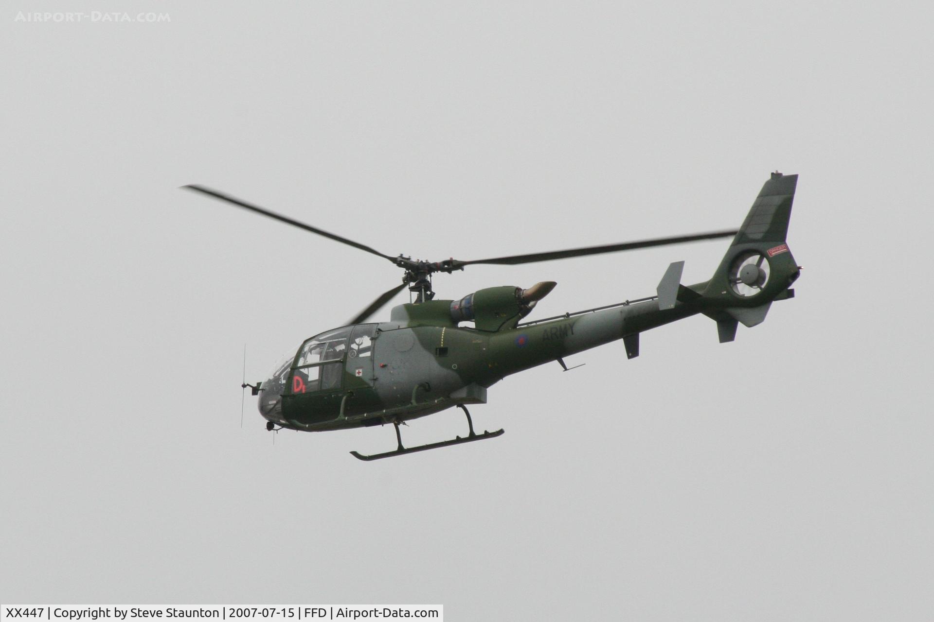 XX447, 1976 Westland SA-341B Gazelle AH1 C/N 1439, Royal International Air Tattoo 2007