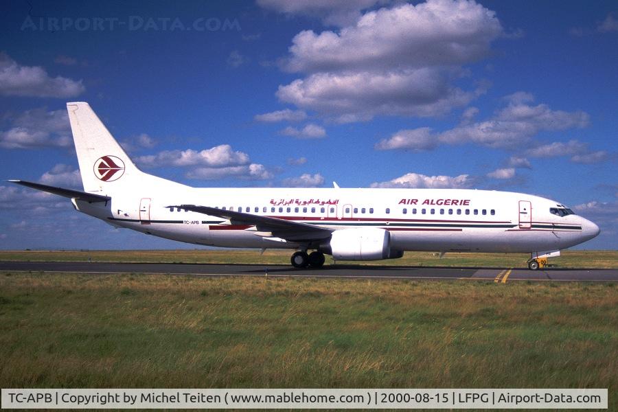 TC-APB, 1993 Boeing 737-4Q8 C/N 26290/2482, Owned by Pesasus Arilines but leased to Air Algerie