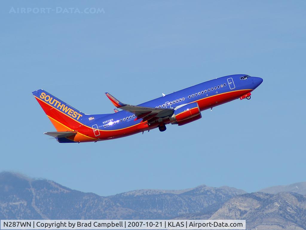 N287WN, 2007 Boeing 737-7H4 C/N 32537, Southwest Airlines / 2007 Boeing 737-7H4
